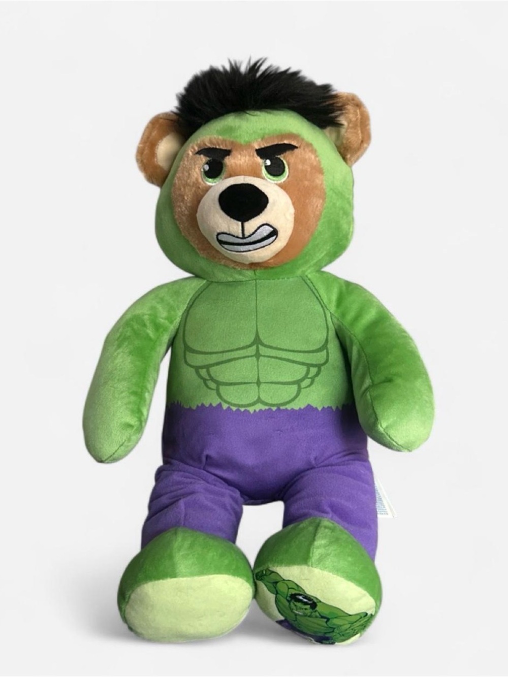 Build-A-Bear Green Hulk Bear with Purple Pants